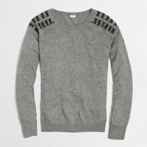 J CREW Warmspun Jeweled Pullover Sweater S * FIRM PRICE